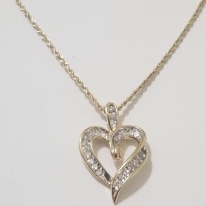 Diamond heart pendant